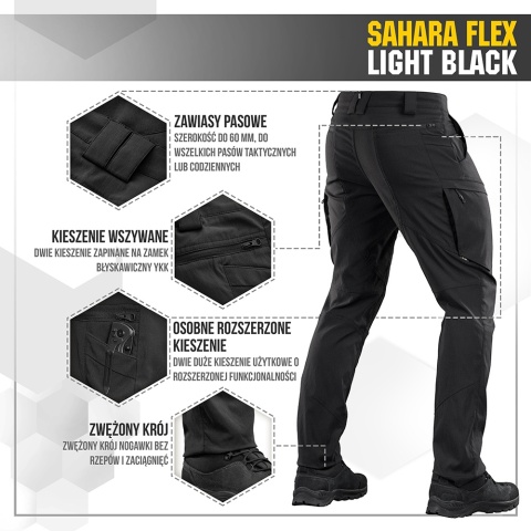 M-TAC Spodnie Sahara Flex Light Czarne