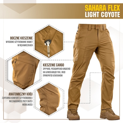 M-TAC Spodnie Sahara Flex Light Coyote
