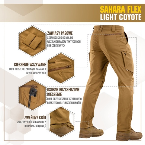 M-TAC Spodnie Sahara Flex Light Coyote