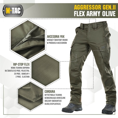 M-TAC Spodnie taktyczne Aggressor Gen II Flex Army Olive