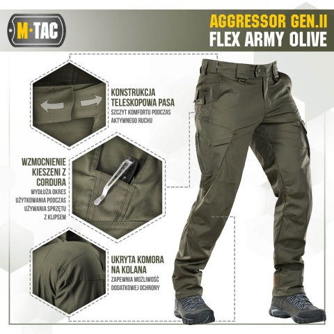 M-TAC Spodnie taktyczne Aggressor Gen II Flex Army Olive