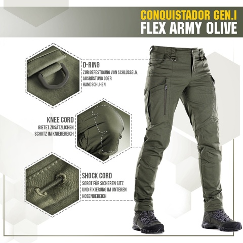 M-TAC Spodnie taktyczne Conquistador Gen I Flex Army Olive