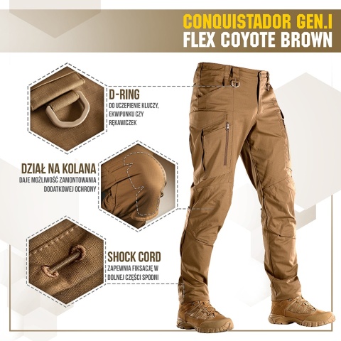 M-TAC Spodnie taktyczne Conquistador Gen I Flex Coyote Brown