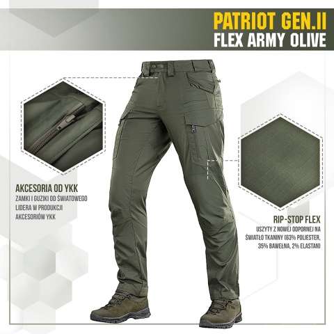 M-TAC Spodnie taktyczne Patriot Gen II Flex Army Olive