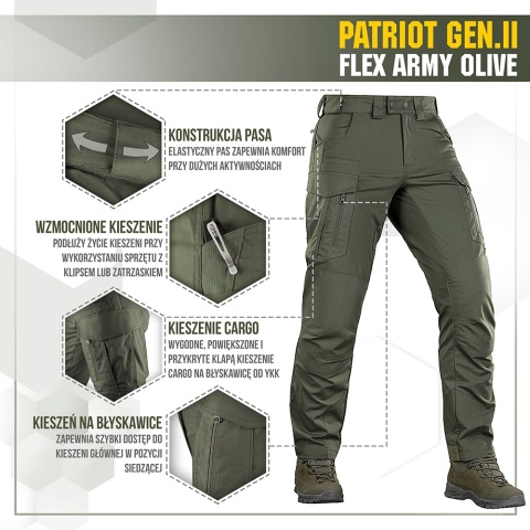 M-TAC Spodnie taktyczne Patriot Gen II Flex Army Olive