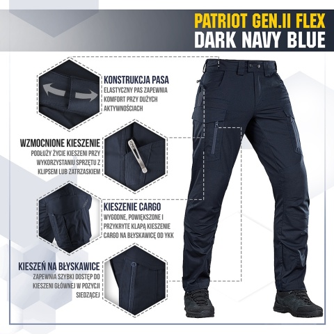 M-TAC Spodnie taktyczne Patriot Gen II Flex Dark Navy Blue