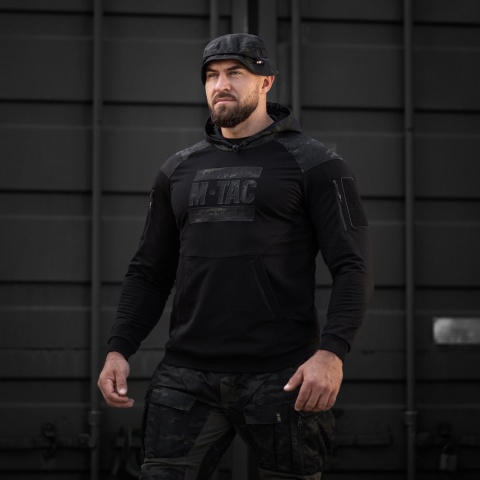 M-TAC Bluza Hoodie Combat Black Edition Czarny MultiCam®