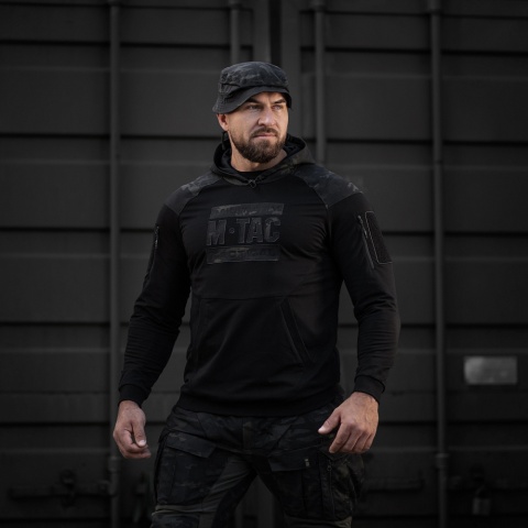 M-TAC Bluza Hoodie Combat Black Edition Czarny MultiCam®