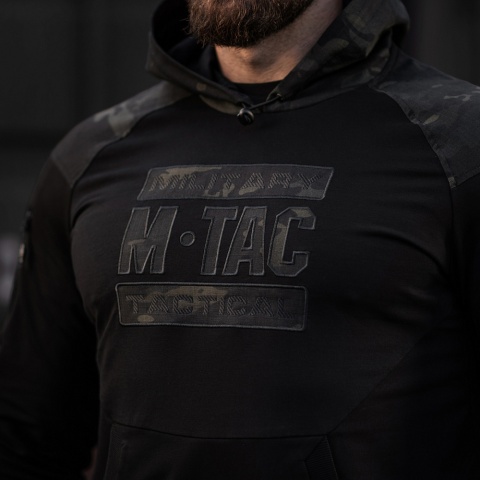 M-TAC Bluza Hoodie Combat Black Edition Czarny MultiCam®