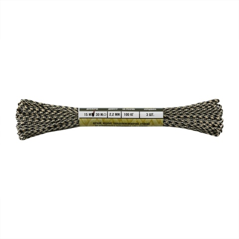 M-TAC Paracord Minicord 15m Black/Sand