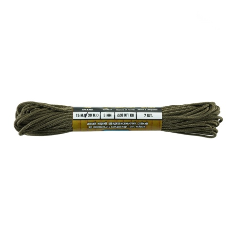 M-TAC paracord 475 15m Coyote/Ranger Green Diamond