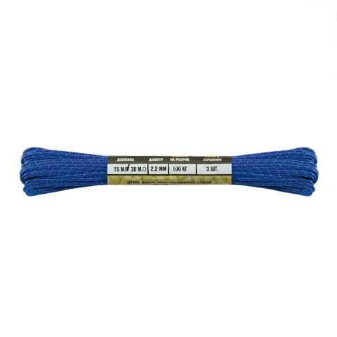M-TAC paracord Minicord 15m Reflective Blue