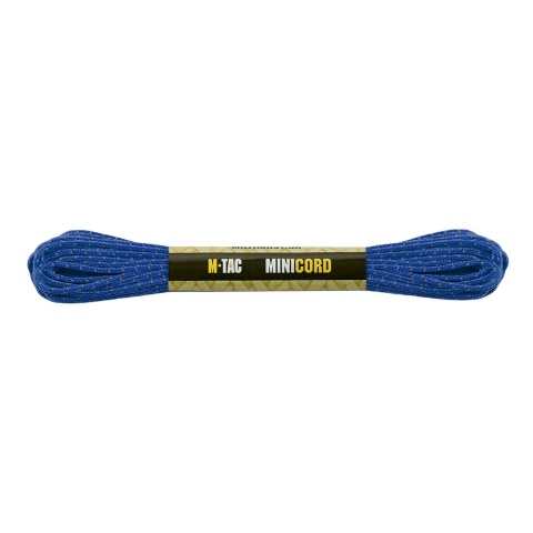 M-TAC paracord Minicord 15m Reflective Electric Blue