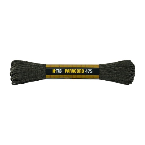 M-TAC Paracord 475 15m Black/Od Green Stairs
