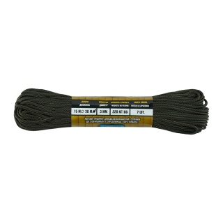 M-TAC Paracord 475 30m Black/Od Green Stairs