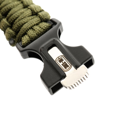 M-TAC Bransoletka Paracord z Krzesiwem Kompasem i Gwizdkiem Olive M