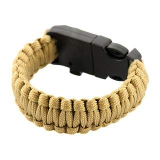 M-TAC Bransoletka Paracord z Krzesiwem Kompasem i Gwizdkiem Tan L