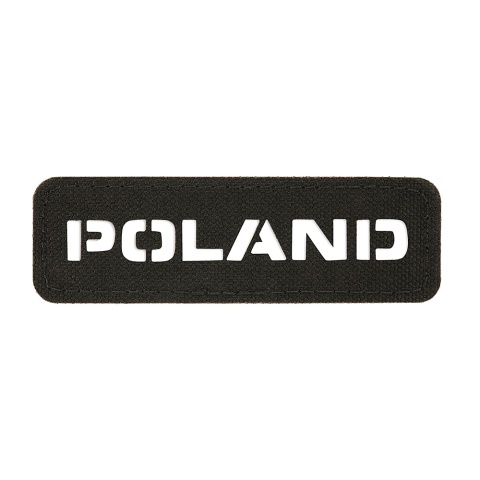 M-TAC Naszywka na rzep Poland „Przechodzi na wylot" 25x80 Laser Cut Black