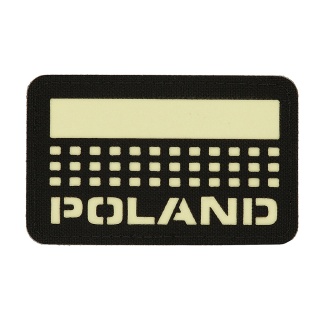 M-TAC Naszywka na rzep Poland z flagą 50x80 Laser Cut Black/Lum