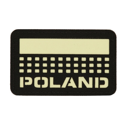 M-TAC Naszywka na rzep Poland z flagą 50x80 Laser Cut Black/Lum