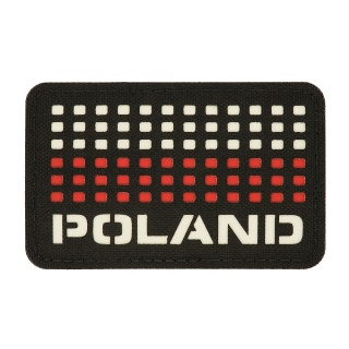 M-TAC Naszywka na rzep Poland z flagą 50x80 Laser Cut Black/White/Red