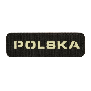 M-TAC Naszywka na rzep Poland 25x80 Laser Cut Black/Lum