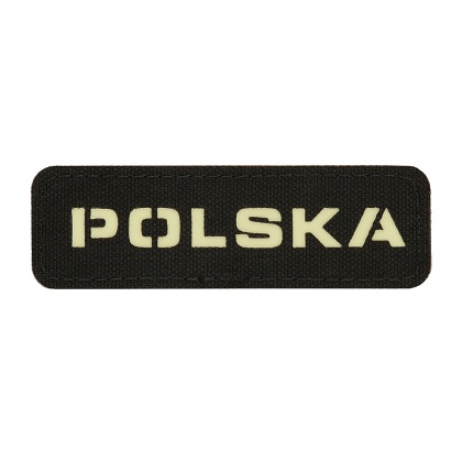 M-TAC Naszywka na rzep Poland 25x80 Laser Cut Black/Lum