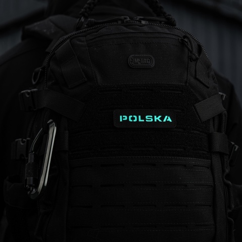 M-TAC Naszywka na rzep Poland 25x80 Laser Cut Black/Lum