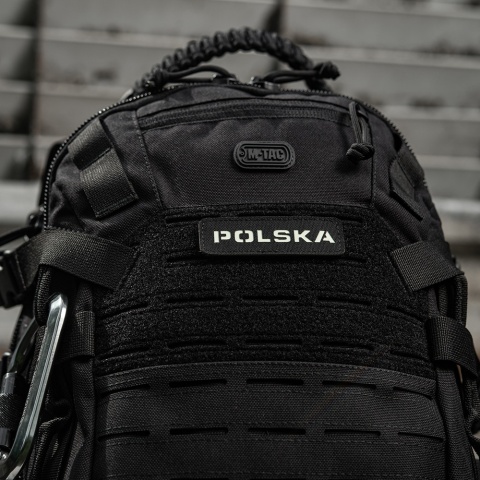 M-TAC Naszywka na rzep Poland 25x80 Laser Cut Black/Lum