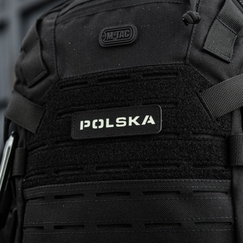 M-TAC Naszywka na rzep Poland 25x80 Laser Cut Black/Lum