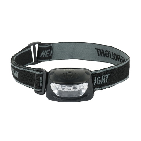 M-TAC Latarka czołowa 4 + 1 LED Black
