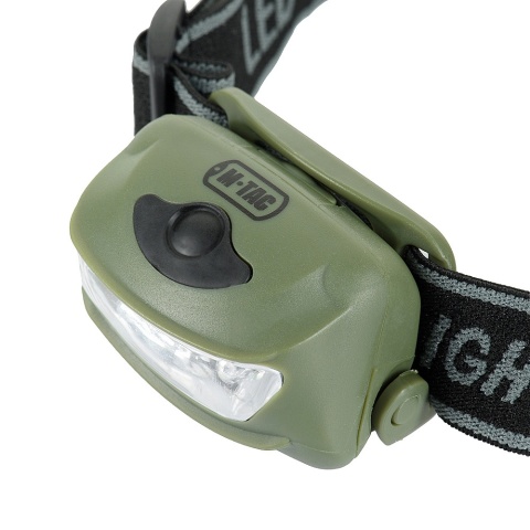 M-TAC Latarka czołowa 4 + 1 LED Olive