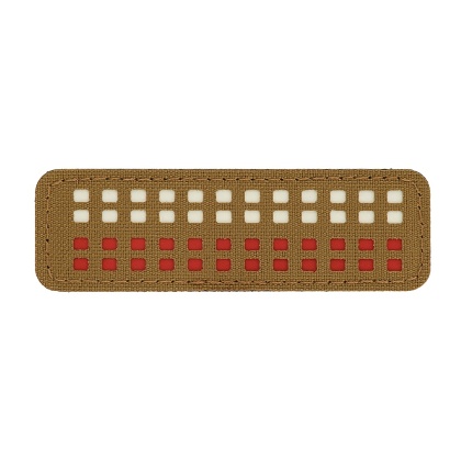 M-TAC Naszywka na rzep Flaga 25x80 Miniaturowe Kwadraty Laser Cut Coyote White Red