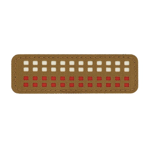 M-TAC Naszywka na rzep Flaga 25x80 Miniaturowe Kwadraty Laser Cut Coyote White Red
