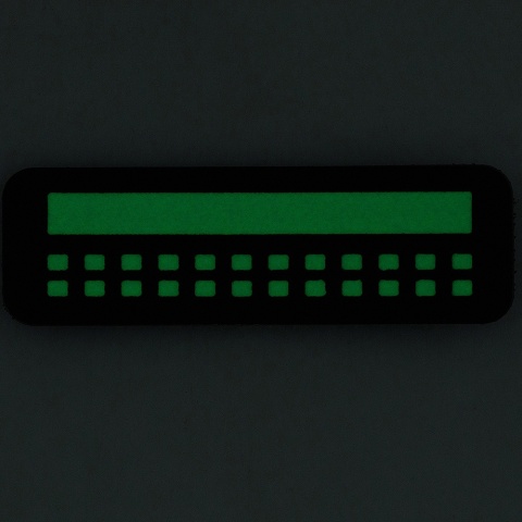 M-TAC Naszywka na rzep Flaga 25x80 Miniaturowe Kwadraty Laser Cut Ranger Green Lum