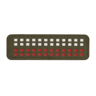 M-TAC Naszywka na rzep Flaga 25x80 Miniaturowe Kwadraty Laser Cut Ranger Green White Red