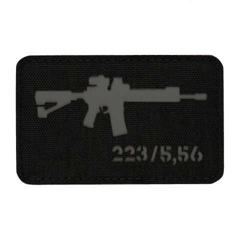 M-TAC Naszywka na rzep AR-15 5.56/.223 Laser Cut Black/Grey