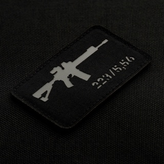 M-TAC Naszywka na rzep AR-15 5.56/.223 Laser Cut Black/Grey