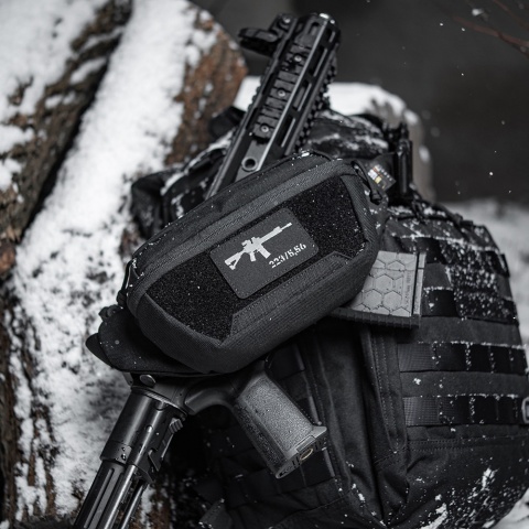M-TAC Naszywka na rzep AR-15 5.56/.223 Laser Cut Black/Grey