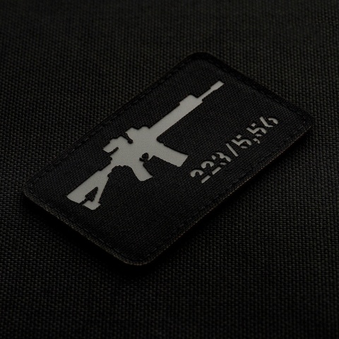 M-TAC Naszywka na rzep AR-15 5.56/.223 Laser Cut Black/Grey