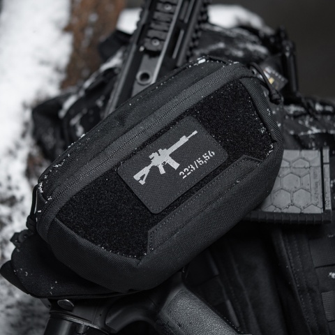 M-TAC Naszywka na rzep AR-15 5.56/.223 Laser Cut Black/Grey