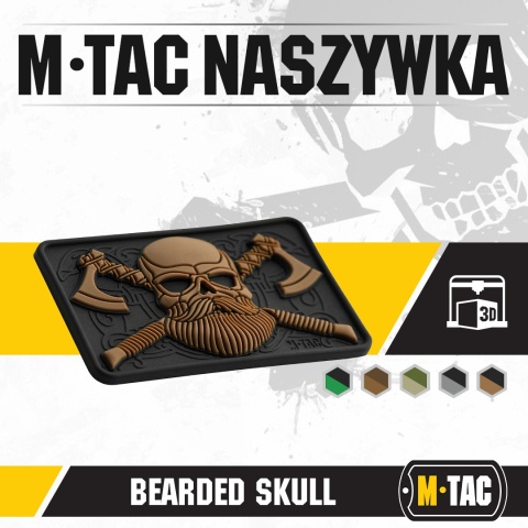 M-TAC Naszywka na rzep Bearded Skull 3D PVC