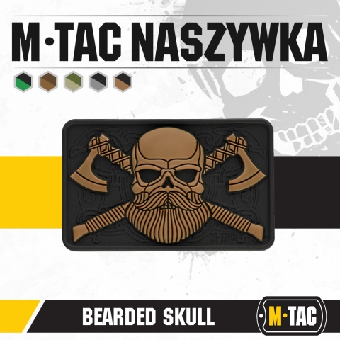 M-TAC Naszywka na rzep Bearded Skull 3D PVC