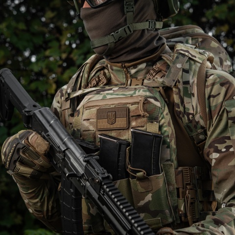M-TAC Naszywka na rzep Flaga Ukrainy z Herbem Wypukła PVC Coyote