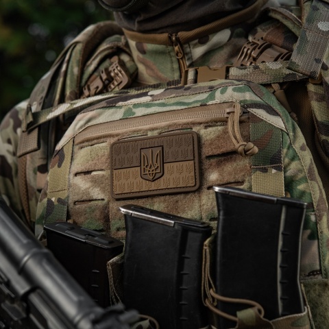 M-TAC Naszywka na rzep Flaga Ukrainy z Herbem Wypukła PVC Coyote