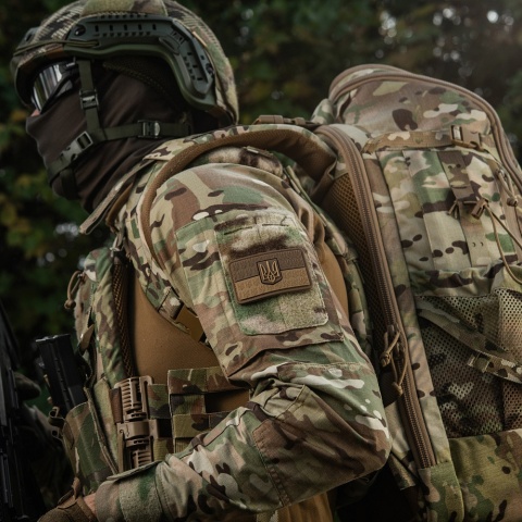 M-TAC Naszywka na rzep Flaga Ukrainy z Herbem Wypukła PVC Coyote