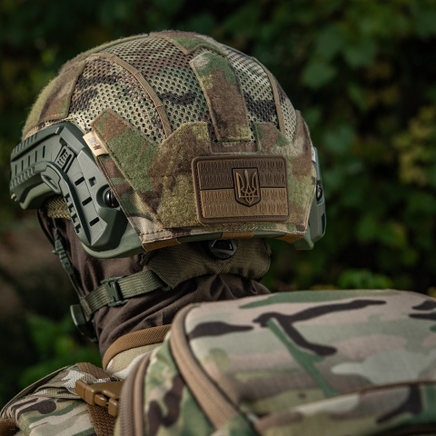 M-TAC Naszywka na rzep Flaga Ukrainy z Herbem Wypukła PVC Coyote