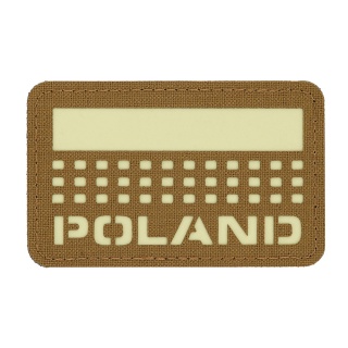 M-TAC Naszywka na rzep Poland z flagą 50x80 Laser Cut Coyote/Lum