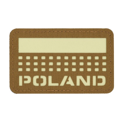 M-TAC Naszywka na rzep Poland z flagą 50x80 Laser Cut Coyote/Lum