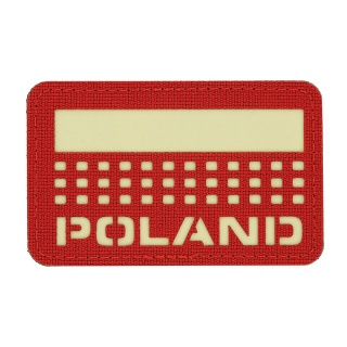 M-TAC Naszywka na rzep Poland z flagą 50x80 Laser Cut Red/Lum